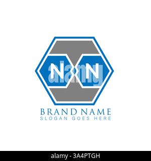 Design esclusivo di iniziali geometriche astratte e moderne, con lettera vettoriale e logo. Logo monogramma NN. Illustrazione Vettoriale