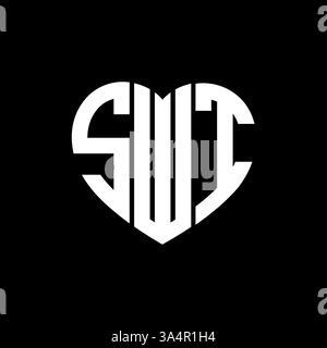 Design esclusivo e moderno con iniziali geometriche astratte, lettera vettoriale e logo. Logo monogramma SWT. Illustrazione Vettoriale