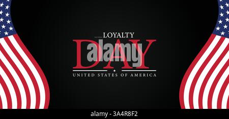 1 maggio al giorno per onorare la fedeltà americana Illustrazione Vettoriale