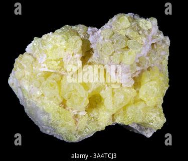 Nativo di cristalli di zolfo, Nevada Foto Stock