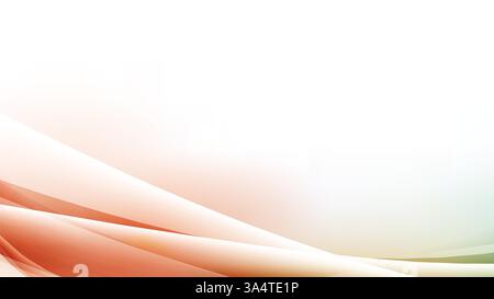 Sfondo vettoriale astratto con onde morbide, curve futuristiche e una miscela di tonalità arancione e blu. Perfetto per la carta da parati o per progetti di design. Illustrazione Vettoriale