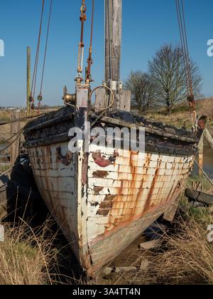 La pittoresca area di Skippool creek, vicino a Blackpool, Regno Unito Foto Stock