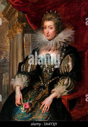 Anna di Autriche (Austria) 1601-1666 Regina di Francia Luigi XIII sposò madre di Luigi XIV Francia francese Peter Paul Rubens 1577–1640 fiammingo Belgio Louvre Francia fine Art Museum Parigi. Foto Stock