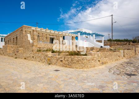 Architettura di stile Cicladico sull'isola di Ano Koufonisi. Piccole Cicladi, Grecia Foto Stock