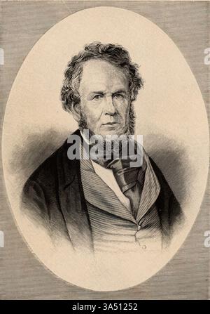 Ritratto di Henry Rowe Schoolcraft (1793-1864) etnologo e geografo americano Foto Stock
