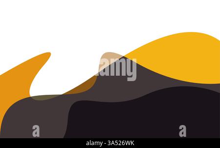Nastro in oro astratto sfondo vettoriale a onde di lusso Illustrazione Vettoriale