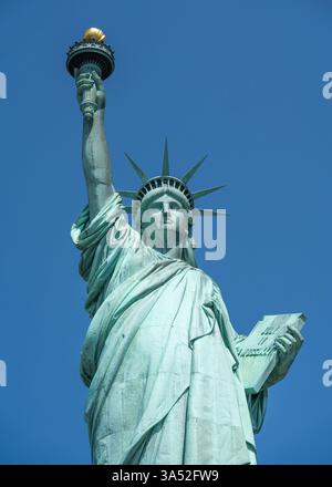 La Statua della libertà, simbolo iconico e simbolo della libertà, New York Foto Stock