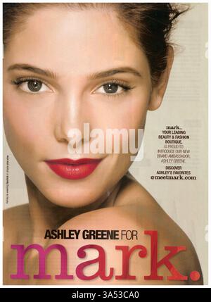 2010 attrice Ashley Greene per Mark lipclick rossetto pubblicitario Foto Stock