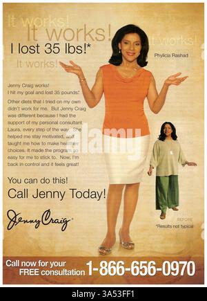 2010 ad Jenny Craig programma metabolico con l'attrice Phylicia Rasha Foto Stock