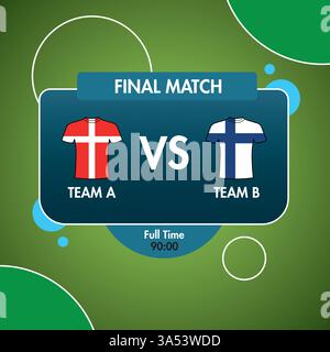 Modello di partita finale di calcio colorato Vector Illustrazione Vettoriale
