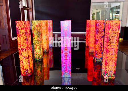 Colonne illuminate Sydney Australia Foto Stock