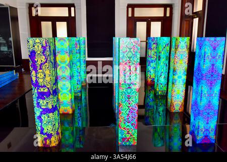 Colonne illuminate Sydney Australia Foto Stock