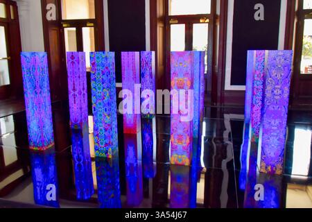 Colonne illuminate Sydney Australia Foto Stock