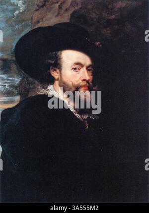 Peter Paul Rubens (1577-1640), Autoritratto del pittore barocco fiammingo in olio su tela, 1623 Foto Stock