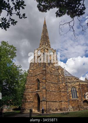 La Chiesa del Santo Sepolcro, Northampton, Regno Unito; costruito nel 1100 da Simon de Senlis e modellate sulla chiesa con lo stesso nome in Gerusalemme. Foto Stock