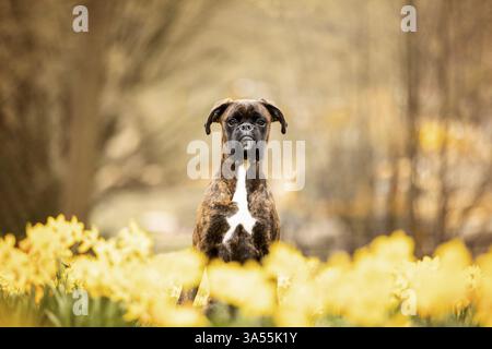 Pugile tedesco adulto Foto Stock