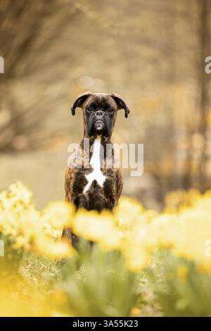 Pugile tedesco adulto Foto Stock