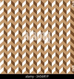 Contorno marrone sfondo geometrico astratto senza cuciture Illustrazione Vettoriale