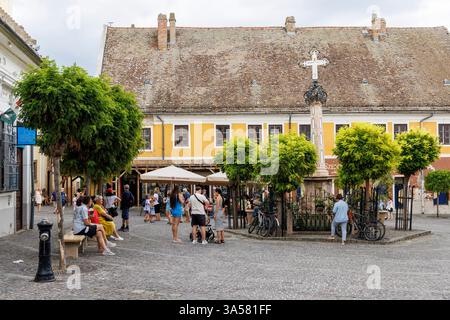 Piazza principale, Szentendre, Ungheria Foto Stock