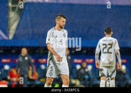 Andorra la Vella, Andorra : 2025 marzo 21 : Antonijs Cernomordijs della Lettonia in azione durante la partita di qualificazione europea ai Mondiali 2026 tra Foto Stock