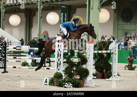 Christian AHLMANN di Germania con D'aganix 2000 Z durante il Prix Hermès Sellier al Saut Hermès il 21 marzo 2025, Parigi, Francia (foto di Maxime David - MXIMD Pictures) Foto Stock