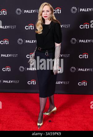 HOLLYWOOD, LOS ANGELES, CALIFORNIA, Stati Uniti - 21 MARZO: L'attrice inglese Gwendoline Christie arriva al PaleyFest LA 2025 (42esima edizione del William S. Paley Television Festival) - la 'Severance' Season 2 di Apple TV+tenutasi al Dolby Theatre il 21 marzo 2025 a Hollywood, Los Angeles, California, Stati Uniti. (Foto di Xavier Collin/Image Press Agency) Foto Stock