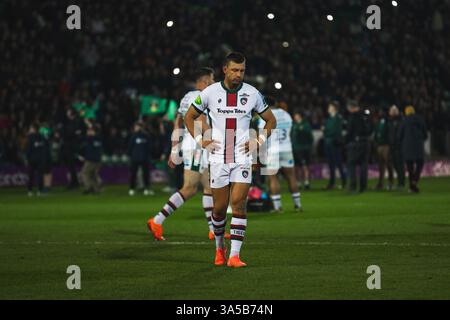 Handre Pollard durante la partita della Gallagher Premiership Northampton Saints vs Leicester Tigers al Cinch Stadium di Franklin's Gardens, Northampton, Regno Unito, 21 marzo 2025 (foto di Craig Evans/News Images) Foto Stock