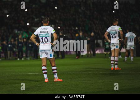 Handre Pollard durante la partita della Gallagher Premiership Northampton Saints vs Leicester Tigers al Cinch Stadium di Franklin's Gardens, Northampton, Regno Unito, 21 marzo 2025 (foto di Craig Evans/News Images) Foto Stock