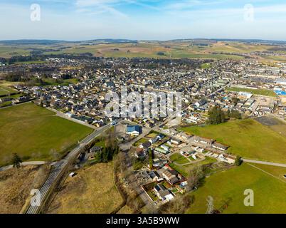 Vista aerea della città di Keith a Moray, Scozia, Regno Unito Foto Stock