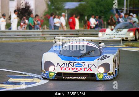 LE MANS 24 ORE 1988 - Toyota 88C - Geoff Lees (GB)/Masanori Sekiya (J)/Kaoru Hoshino (J) Foto Stock