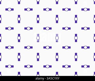 Un motivo geometrico senza cuciture con forme a incastro in viola, grigio e bianco, per creare un design moderno e astratto. Foto Stock