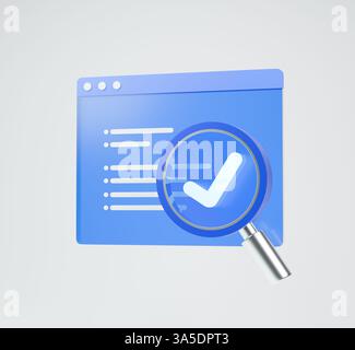 Icona 3D di grafici di dati e grafici analitici che rappresentano concetti di analisi dei dati aziendali. Foto Stock