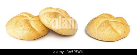 White turno isolato pretzel pane Foto Stock