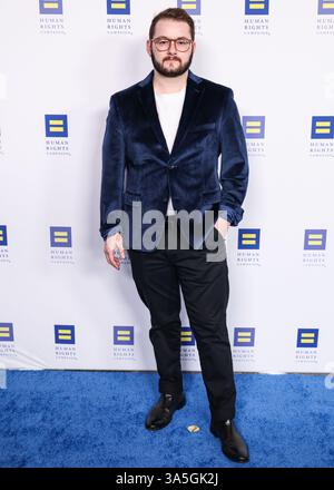 Century City, Stati Uniti. 22 marzo 2025. CENTURY CITY, LOS ANGELES, CALIFORNIA, Stati Uniti - 22 MARZO: Tuck Dowrey arriva alla cena di Los Angeles 2025 della Human Rights Campaign tenutasi al Fairmont Century Plaza il 22 marzo 2025 a Century City, Los Angeles, California, Stati Uniti. (Foto di Xavier Collin/Image Press Agency) credito: Image Press Agency/Alamy Live News Foto Stock