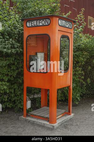 Telefono svedese più vecchio a Linkoeping, Oestergoetland, Svezia, Scandinavia, Europa Foto Stock