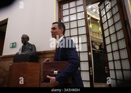 Madrid, 19 marzo 2025. Sessione plenaria del Congresso dei deputati per supervisionare il governo. Foto: Jaime García. ARCHDC. Crediti: Album / Archivo ABC / Jaime García Foto Stock