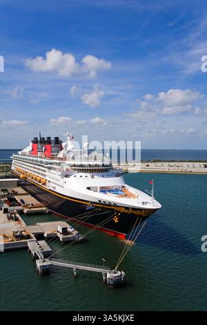 Disney Cruise Ship, Port Canaveral, Florida, Stati Uniti d'America Foto Stock