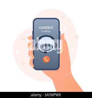 Chat bot per la progettazione Web. Illustrazione del vettore isometrico piatto. Intelligenza artificiale Illustrazione Vettoriale