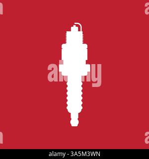 Illustrazione e candele con icone di automobili, motociclette, camion e altri Illustrazione Vettoriale