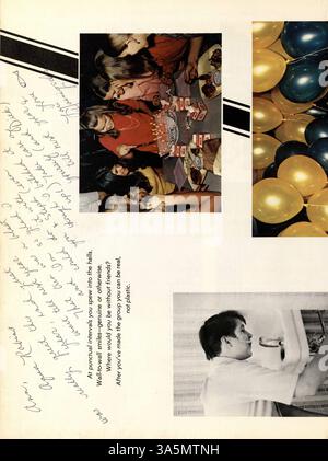 Il Robbinsdale High School Yearbook del 1970, Robin 70, mostra i risultati degli studenti, l'atletica, i profili della facoltà, e momenti memorabili dell'anno scolastico 1969-1970. Foto Stock