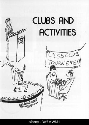 L'annuario del 1980 del Park Center High, "Pieces of Eighty", cattura le pietre miliari dell'anno scolastico, documentando i risultati conseguiti da studenti, docenti e squadre di atletica durante il periodo 1979-1980. Foto Stock