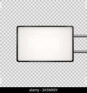 Scatola luminosa, design eccellente per qualsiasi scopo. Interni dell'ufficio. Mockup interno. Illustrazione vettoriale. Illustrazione Vettoriale