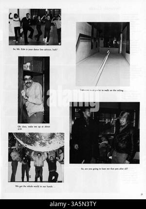 Questa scuola annuale da Folwell Jr. High mette in evidenza i momenti chiave, gli studenti, gli insegnanti e gli eventi dell'anno scolastico 1984-1985, fornendo un prezioso record dell'anno scolastico. Foto Stock