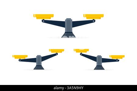 Saldo vendite impostato in stile piatto isolato su sfondo bianco. Illustrazione vettoriale. Illustrazione Vettoriale
