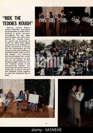 Questo West High Yearbook del 1979, intitolato Hesperian, documenta gli eventi, le attività e i risultati chiave di studenti, insegnanti e club durante l'anno scolastico 1978-1979. Foto Stock