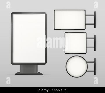 Scatola luminosa, design eccellente per qualsiasi scopo. Interni dell'ufficio. Mockup interno. Illustrazione vettoriale. Illustrazione Vettoriale