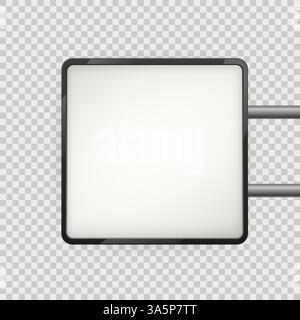 Scatola luminosa, design eccellente per qualsiasi scopo. Interni dell'ufficio. Mockup interno. Illustrazione vettoriale. Illustrazione Vettoriale