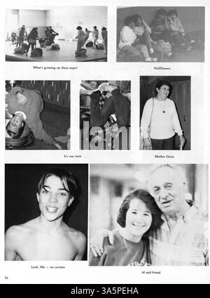 L'annuario Hopkins North Junior High del 1987 documenta i punti salienti accademici, atletici ed extracurriculari dell'anno scolastico 1986-1987. Foto Stock
