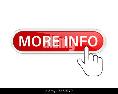 Ulteriori informazioni, design perfetto per qualsiasi scopo. Illustrazione, vettore. Sfondo vettoriale. Icona clic a mano. Illustrazione Vettoriale
