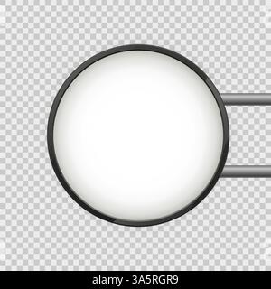 Scatola luminosa, design eccellente per qualsiasi scopo. Interni dell'ufficio. Mockup interno. Illustrazione vettoriale. Illustrazione Vettoriale